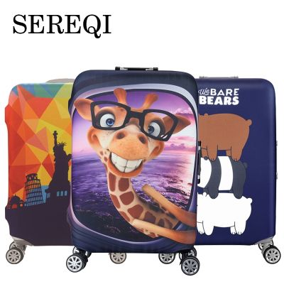 SEREQI Travel Hot Sale Luggage Protective Covers Cartoon Elastic Suitcase Cover Apply to 18-32 inch Suitcase Travel Accessories