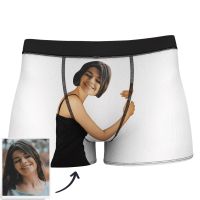 Customize full Husband face photo boxers personalise Boyfriend Valentines day Gift Underwear - Anniversary Gift - Mens Boxers