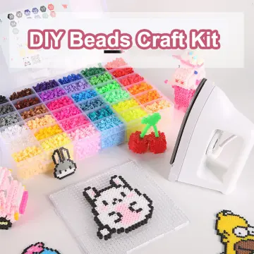 Perler Beads Kit 5mm/2.6mm Hama beads Whole Set with Pegboard and Iron 3D  Puzzle