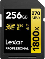 Lexar Gold Series Professional 1800x 256GB UHS-II U3 SDXC Memory Card