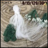 YIWEN 8/15/20/25M หล่อด้วยมือ อุปกรณ์เครื่องมือ เส้นใยเดี่ยว เครือข่ายปลา ตาข่ายตกปลา ตาข่ายเดี่ยว กับดักลอย