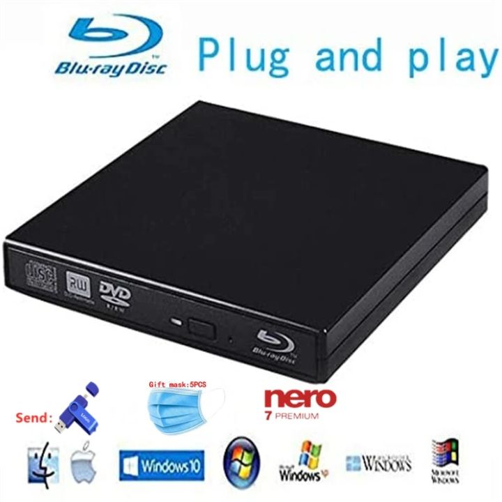 External Bluray DVD Drive, Mthstec USB 2.0 And TypeC BluRay Burner