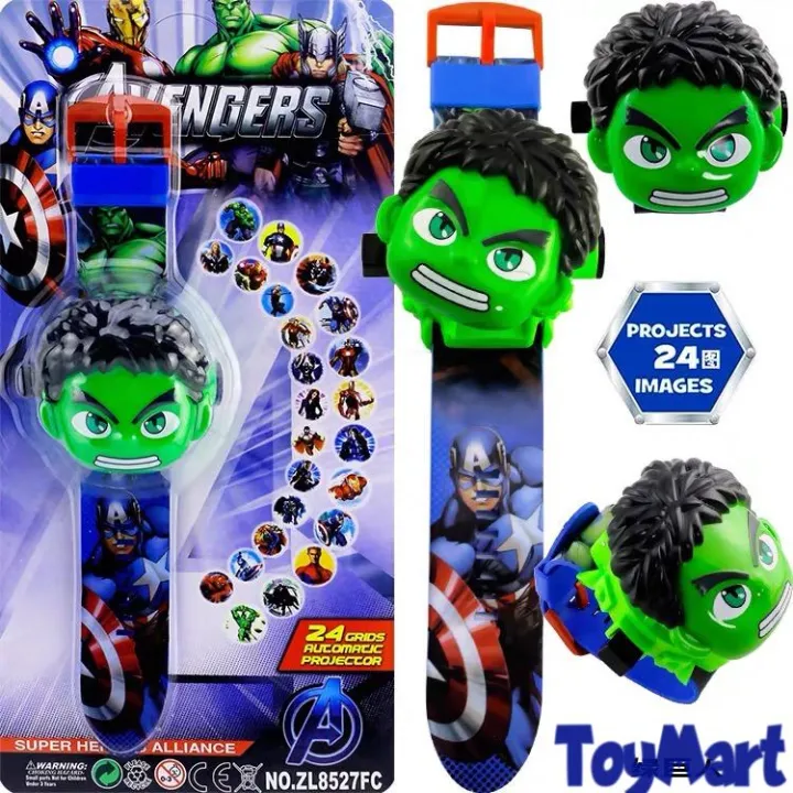 HulkHero Avengers 3D Cartoon Automatic Projector Toy Watch for Boys and  Girls Projection Superhero Watch | Lazada PH