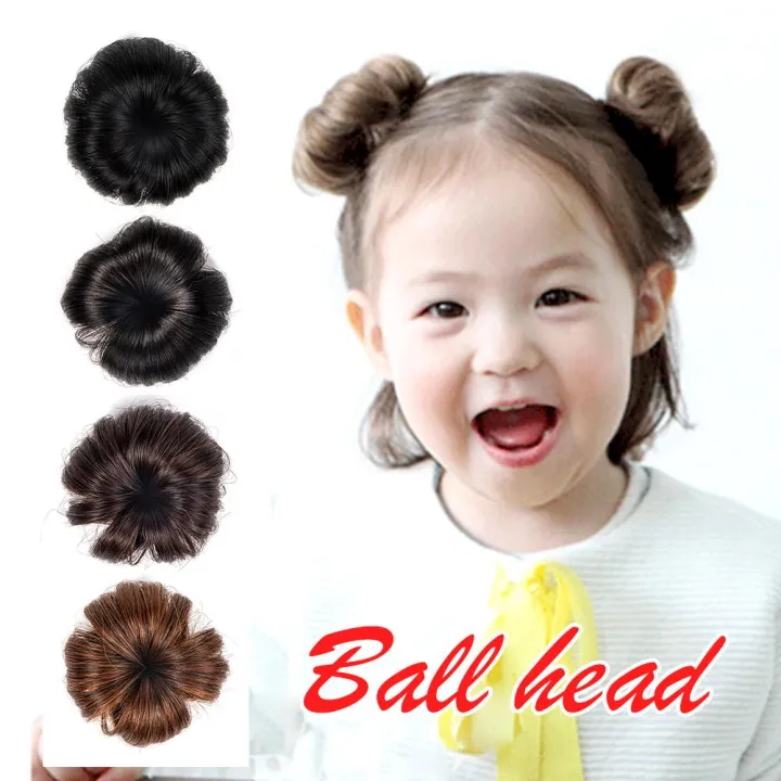 BUY IN COINS children Kid Girl Hairpin Wig Meatball Head Bud False Hair  Lovely Adorable Cute High Temperature Silk | Lazada PH