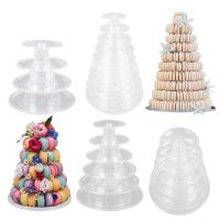 【hot】♀๑  4/6/10-layer Macarons Display Plastic Fondant Birthday Wedding decor Baby shower