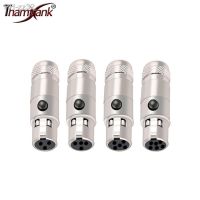 4pcs Small 3/4/5/6Pins Female XLR Mini Aviation Plug Jack Connector Zinc Alloy Pins Copper for MIC Microphone Audio Connecting