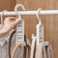 Plastic Tie Hook Rack Handbag Bag Holder Space Saving Hanger Cabinets Clothes Rack 2-Side Rotation Shoes Belt Scarf Hanging Rack