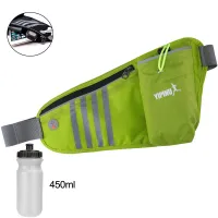 {PYAO Travel Department Store}Marathon Jogging Cycling Running Hydration Belt Waist Bag Pouch Fanny Pack Phone Holder For 450Ml Water Bottle Running Bag