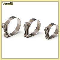 VERMILL 1pc งานเชื่อม ทรงพลัง ไอเสีย การปิดผนึก ฮาร์ดแวร์ ที โบลต์ ที่หนีบท่อ สแตนเลส คลิปหนีบท่อ