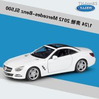 ? โมเดลรถ ของขวัญสำหรับเด็ก Willy WELLY1:24 Mercedes SL500 simulation alloy model car toys gift collection furnishing articles