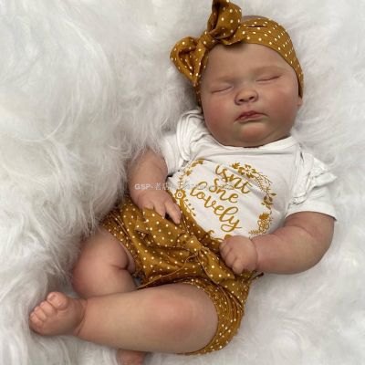 hot！【DT】₪❀✇  60cm Soft Silicone Reborn Baby Sleeping Bebe with Vascular Vein Real