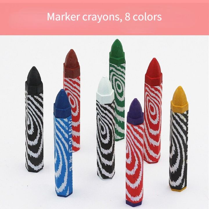 50pcs-woodworking-big-head-crayon-multi-functional-non-dirty-hand-multi-color-writing-mark-stone-wall-pen-art-stationery