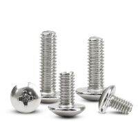 M3 M4 M5 Phillips Cross Recessed Truss Big Head Screw Metric Threaded Mushroom Head Bolt Steel Nickel Plated