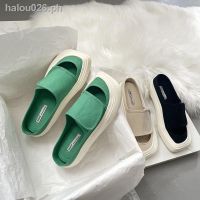 COD SDFGERTERTEEE Hot sale❀❦High-quality flat-soled canvas shoes women s summer sandals Korean version of outside single shoes