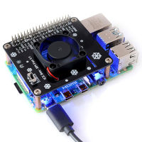 Raspberry Pi 4พัดลมระบายความร้อนอัตโนมัติเปลี่ยนสี LED GPIO Extension Board สำหรับ Raspberry Pi 4รุ่น B 4B 3B 3B 3A