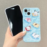 เคสโทรศัพท์นิ่มลายการ์ตูนน่ารักสำหรับว่ายน้ำเฮลโลคิตตี้เคสโทรศัพท์มือถือปอมปอมเมอร์เมโลดี้ของฉันสำหรับ iPhone 14 Pro Max 13 Pro Max Max ฝาหลังโทรศัพท์แบบนิ่มสำหรับ iPhone 12 Pro Max 11