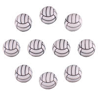 Lots 50pcs Sport volleyball Flat back Resin Scrapbooking Crafts Embellishment Flatback Charms Cabachons