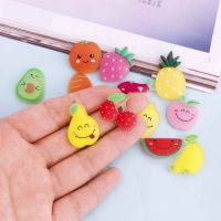 Mixed Resin Cabochon Scrapbook Smiley Face Fruit Craft Material Childrens Hairpin Hair Rope Mobile Phone Accessories