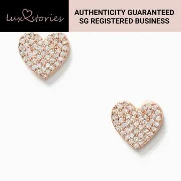 Yours Truly Pave Heart Studs