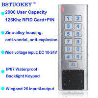 IP67 Waterproof Zinc Alloy Access Controler 125Khz Rfid คีย์แพดควบคุมการเข้าออกแบบสแตนด์อโลน Wiegand 26 Input Output Reader