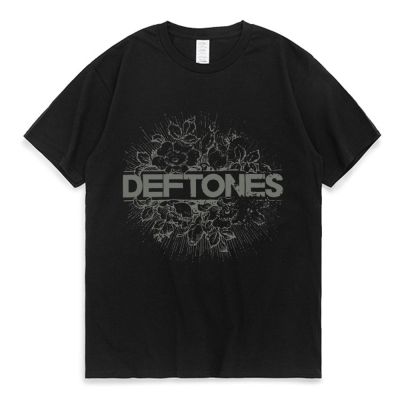 Punk Metal Rock Band Deftones Floral Burst Image T-shirt Men Street Vintage Casual Cotton T Shirt Gothic Harajuku Tee Shirt Male XS-4XL-5XL-6XL