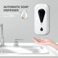1200ml Wall-Mounted Automatic Sensor Soap Dispenser with Infrared Body Temperature Measurement, with Base Tray