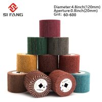 Non-woven Nylon Abrasive Flap Wheel Brush Wire Drawing Polishing Burnishing Drum Wheel for Stainless Steel