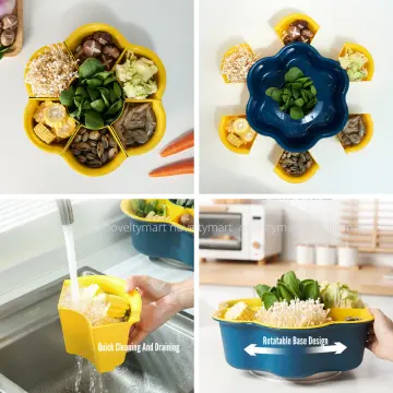 Hotpot Platter Rotating Frame Hot Pot Basket Multifunctional Rotating Large Hot  Pot Drain Basket Fruit Vegetable Cleaning Basket