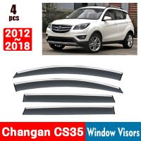 FOR Changan CS35 2012-2018 Window Visors Rain Guard Windows Rain Cover Deflector Awning Shield Vent Guard Shade Cover Trim