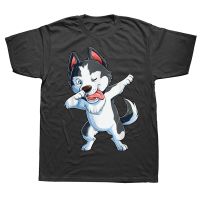 Dabbing Siberian Husky Dog Lover Dab T Shirts Graphic Streetwear Birthday Gifts Style