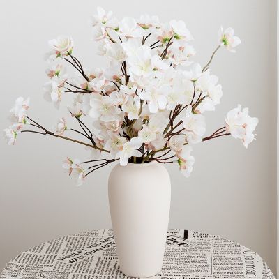 【cw】 3pc Silk ArtificialWhiteBlossom WeddingDecoration HighSimulation FakeHome Bouquet Pink 【hot】