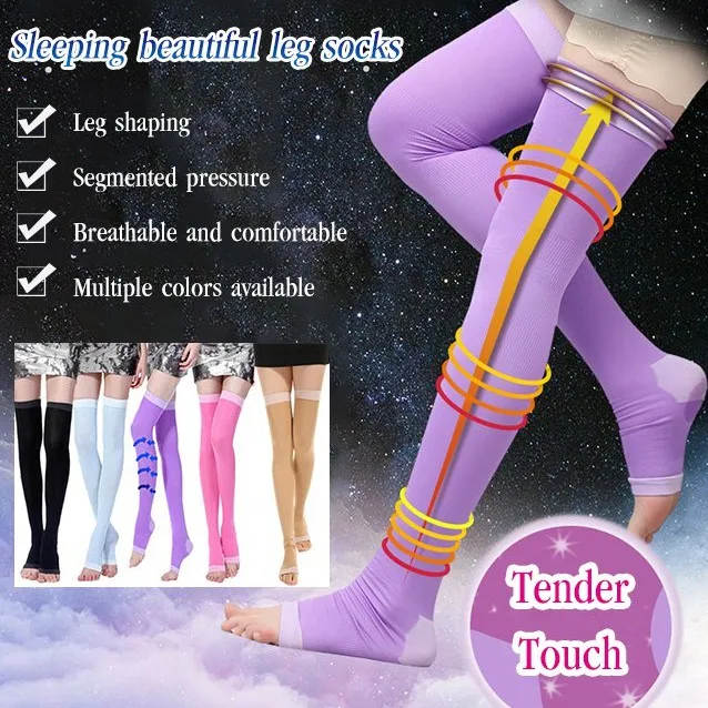 Acurve Night sleep compression stockings for leg slimming Skinfriendly