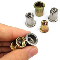 5/10pc UNC 6 -32 8 -32 10 -24 1/4-20 5/16-18 3/8-16 Carbon 304 Stainless Steel Flat Head Rivnut Nutsert Binding Insert Rivet Nut