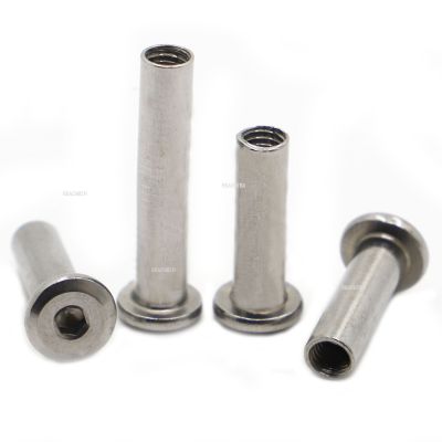 304 Stainless Steel Large Flat Hex Socket Head Furniture Rivet M3 M4 M5 M6 M8 Connector Insert Thread Joint Sleeve Cap Nut