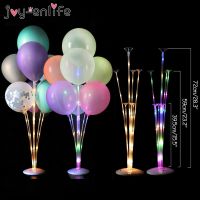 【Affordable variety of balloons】1เซ็ต LED ลูกโป่งยืนผู้ถือบอลลูน C Onfetti บอลลูนเด็ก39; S ของเล่นวันเกิดงานแต่งงานตกแต่งอากาศฮีเลียมบอลลูน