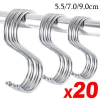 20/10pcs S-shaped Hook Stainless Steel Multi-function Hanging Hooks Household Kitchen Bathroom Clothing Hanger Organizer Tools Door Hardware Locks