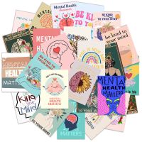 ☇✱◙ 25Pcs/Lot Mental Health Posters Stickers Waterproof For Phone Laptop Luggage Graffiti Kid Decals