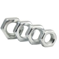 304 Stainless Steel Left Hexagon Nut 201 Left-handed Nut Galvanized Anti-thread Screw Cap M4 M5 M6 M8 M10 M12 M14 M16 M18 M20 Nails  Screws Fasteners