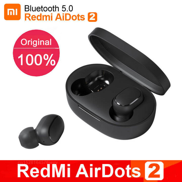 Original แท้ Xiaomi Redmi Airdots 2หูฟังไร้สายบลูทูธ50 Mi Ture หูฟังไร้สายชุดหูฟังบลูทูธใหม่ 2467