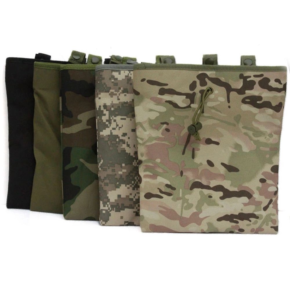 US FAST Tactical Magazine Drop Pouch Recycling Bag Molle Storage Drawstring Bag 