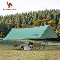 Camel Crown ที่ละเอียดอ่อนตั้งแคมป์สีเงินเคลือบหลังคาอ๊อกซ์ฟอร์ดเต็นท์ปิกนิกกันฝนม่านบังแดด