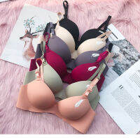 Lizida ผู้หญิงสีทึบ Push-Up Bra Breathable ชุดชั้นในไร้สาย