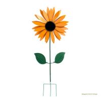 Sunflower Windmill Wind Spinner Iron Metal Garden Stake Ornament Foldable Rotating Wind Spinners Outdoor Yard Decor