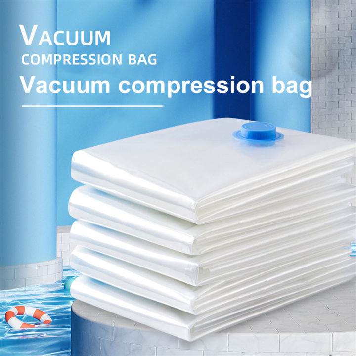 1pc Transparent Vacuum Compression Storage Bag With Large Capacity For  Clothes, Blankets, Etc.