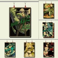 R Etro คราฟท์ผ้าใบโปสเตอร์ของ Akame Ga ฆ่าการ์ตูนปก-ยอดนิยมญี่ปุ่นอะนิเมะการ์ตูนผ้าใบสำหรับบาร์บ้านตกแต่งผนัง