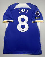 เสื้อบอล แฟนบอล เชลซี เหย้า 2023-24 Chelsea Home 8 ENZO อาร์มพรีเมียร์ลีค