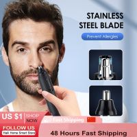 ZZOOI Electric Nose Hair Clipper Multi-kinetic Shaving Rechargeable Two-in-one Unisex Fully Automatic Washable Shaving Nose Trimmer