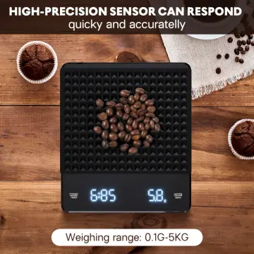 Digital Weight Scale for Kitchen, Mini Smart Timer, Tiny Espresso