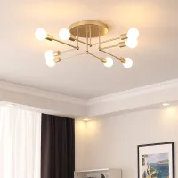 Modern LED Chandeliers for Dining Living Room Nordic Children Bedroom Loft Stuy Ceiling Lamp Black Gold Retro Iron Ceiling Light