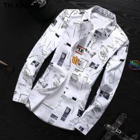 white long-sleeved shirts men the spring and autumn period model of han edition cultivate ones morality leisure mens are to be new handsome coat